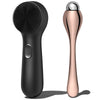 Silicone Face Scrubber, NågraCoola CLIE 2.0 Facial Cleansing Brush, Rechargeable, Waterproof Face Scrub Brush for Cleansing, Exfoliating, Massaging, Electric Facial Exfoliator for Women & Men - Black